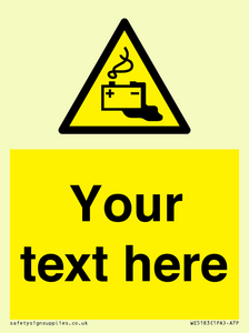 Custom Battery Charging Sign